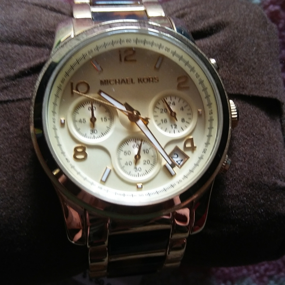 Gold/Leopard Michael Kors Watch